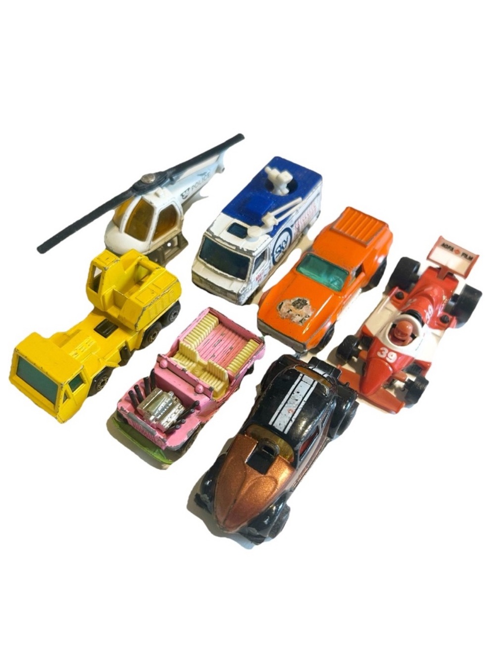 Vintage 1970s 1980s Matchbox Lesney Model Vehicles Cars Trucks Helicopter News